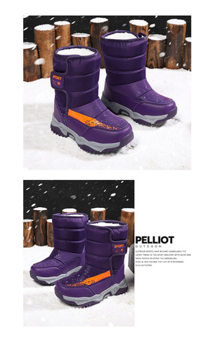 Botas De Nieve Para Niños Zapatos De Algodón Calientes