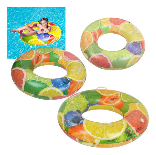 Patrón De Fruta De Anillo De Natación Para Niños De 3
