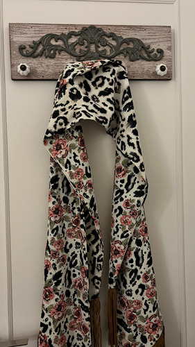 Pashmina Pañuelo Kosiuko Animal Print Bufanda Flecos No Zara Animal Print Animal Print