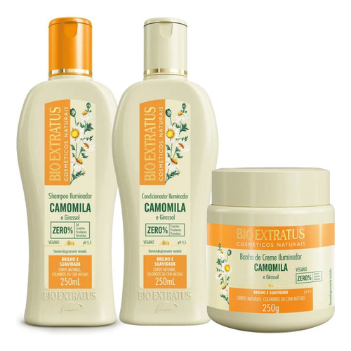 Shampoo E Condic E Banho De Creme 250g Camomila Bio Extratus