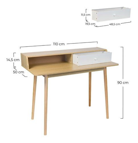 Imagen 5 de 7 de Escritorio Homeoffice Anolaima 110x50x90cm Ecofriendly 100%