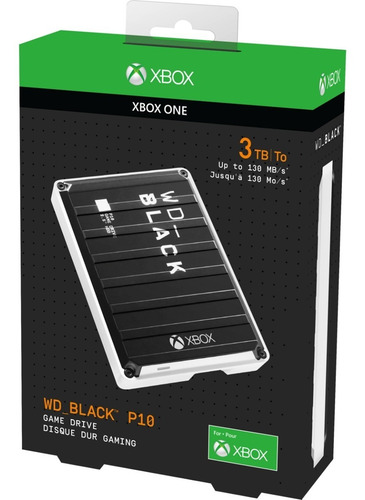 Imagen 2 de 7 de Disco Rigido Externo Wd 3tb Wd Black P10 Xbox Game Drive