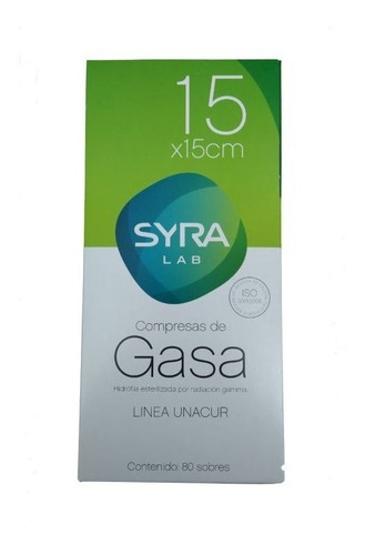 Imagen 1 de 6 de Gasa Estéril Unacur 15cmx15cm - 80 Sobres- Balphin