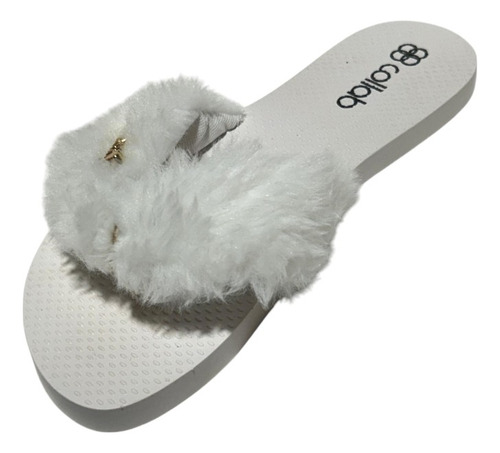 Chinelo Coloridos Rasteirinha Pelúcia