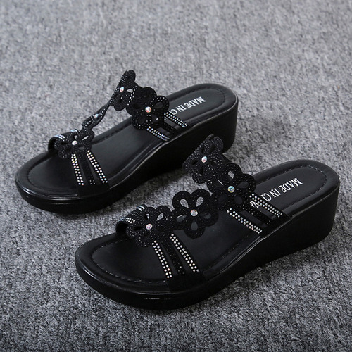 Zt Cuñas De Estilo Bohemio Slipper Mujer Casuales Zapatos