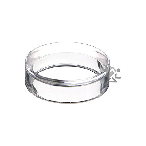 (12) Clear Round Large 1-5/8  Beveled Ring Display Stand Ped