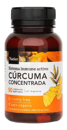 Cápsulas Cúrcuma Concentrada X 50 Capsulas - Natier