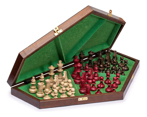 Husaria Juego De Ajedrez De Madera Para Tres Jugadores 21 De
