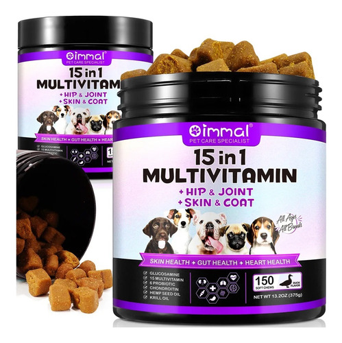 Multivitaminico Para Perro Masticable Inmunidad Y Digestión 