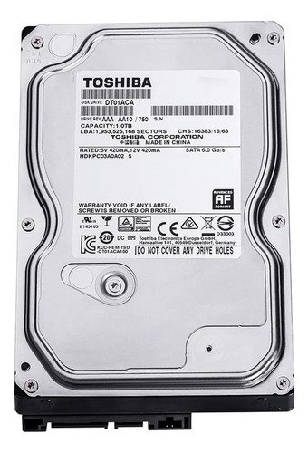 Disco duro interno Toshiba DT01ACA100 1TB