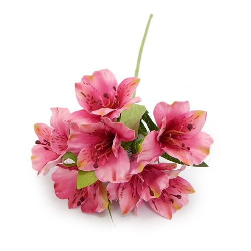 8 Galhos De Astromélias Flores Artificiais Em Cores Variadas | Frete grátis