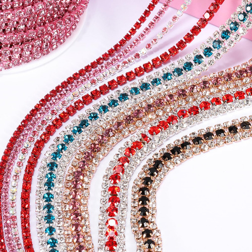 Uxcell Cadena De Diamantes De Imitación De Cristal De 10 Ya
