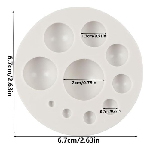Molde Para Fondant De Perlas Fckemlds, Bolas, Semiesferas