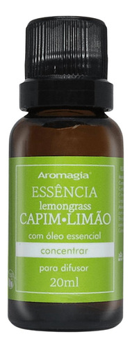 Essência Pura Capim Limão Com Óleo Essencial Aromagia 20ml