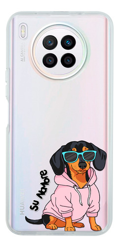 Funda Para Huawei Mujer Perrito Cool Salchicha Con Nombre