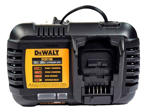 Cargador De Batería Rápido 6 Amp Dewalt Dcb 1106 