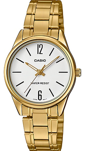 Relógio analógico em ouro feminino Casio Ltpv005 7b - WatchSalas*Full