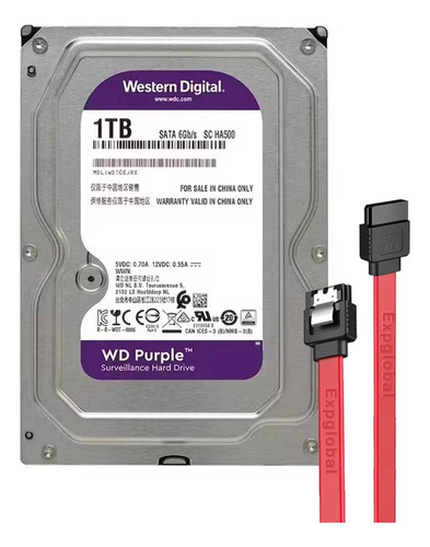 1tb Disco Duro Interno Western Digital Purple 3.5 7200