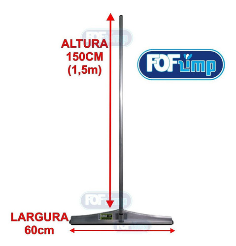 Rodo De Alumínio 60cm Em Eva Reforçado Duplo Profissional
