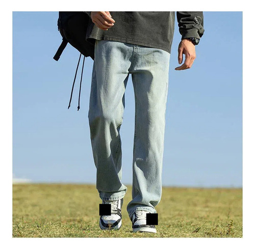Bolso Jeans Pantalón Ancho Corte Recto Carpintero Unisex
