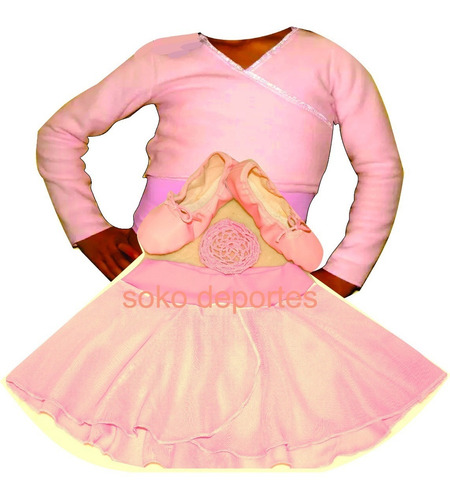 Zapatilla Media Punta + Malla Ballet + Pollerin O Tutu + Media