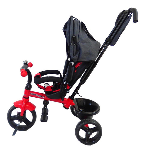 Triciclo Para Bebe De Lujo, 6 En 1, 6m A 5 Años Color Rojo