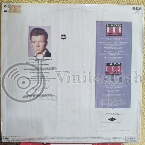 Rick Astley Whenever You Need Somebody (méxico, Insert) (Usado)