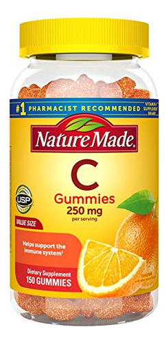 Nature Made Vitamina C Gummies 250 Mg, 150 Recuento Valor Ta