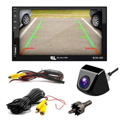 Imagen 2 de 8 de Estéreo Pantalla Doble Din Bluetooth Mirrorlink Usb + Cámara