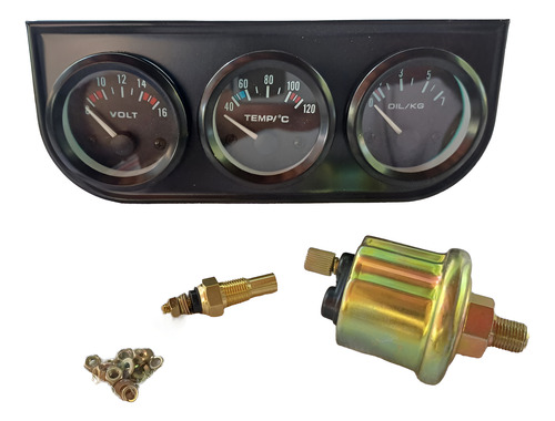 Carcaza De Tablero + 3 Relojes-temp/oil/volt + 2 Sensores