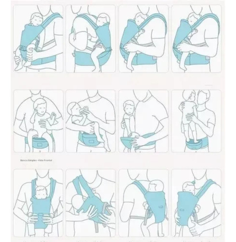 Canguru Para Carregar Bebê Bag Assento Acolchoado Ergonômico Cor Salmão