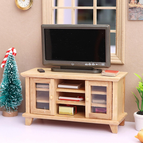 Gabinete De Simulación En Miniatura Casa De Muñecas Tv