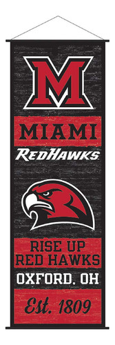 Bandera Y Letrero De Desplazamiento De Los Miami Redhawks