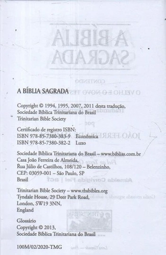 Imagem 3 de 4 de Bíblia Sagrada Jovem Acf Trinitariana Fiel Eu Mundo O Venci