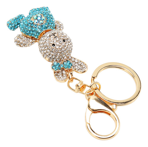 Llavero Con Forma De Conejo Azul Para Mujer, Aleación De Zin
