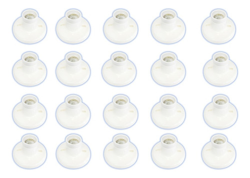Pack Portalámparas Para Techo De Porcelana En 4 8294 Color Blanco