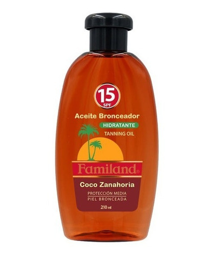 Familand F15 A.bronceador C.zanaho 210ml