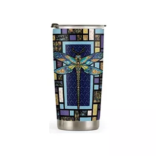 Vaso Decorativo De Estilo Mosaico De Libélula De 20oz ...