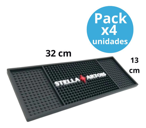Barmat Beermat Stella Artois Esterillas Para Barra Pack X4