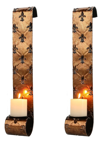 Trirocks Juego De 2 Candelabros De Pared Candelabros 22.5''h