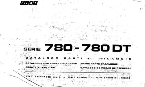 Manual Catalogo Piezas De Repuesto Tractor Fiat 780/780 Dt