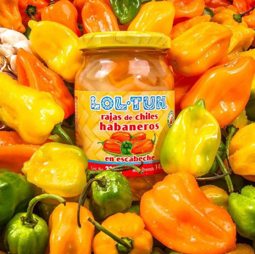 Rajas De Chiles Habaneros En Escabeche Lol-tun 238g