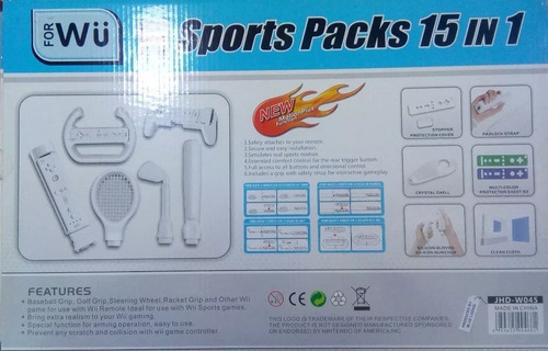 Pack Sport Accesorios Para Consola Juegos Wii 15 En 1