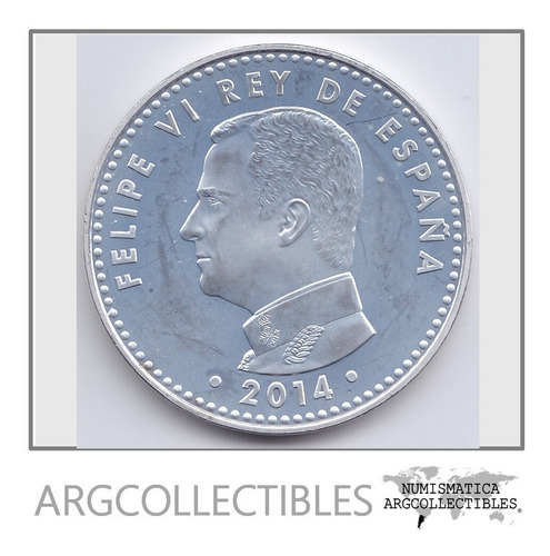 España Moneda De Plata 30 Euros 2014 Felipe Vi Rey De España