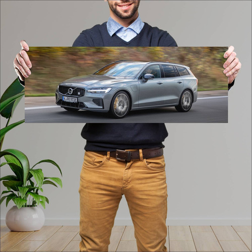 Cuadro 30x80cm Auto 2019 Volvo V60 Polestar Engi 589