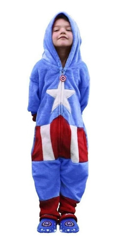 Macacão Zonacriativa Kigurumi Capitão América