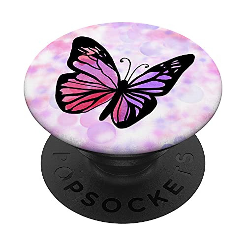 Mariposa Rosa Amp; Púrpura Popsockets Popgrip: Grip 3dhpx