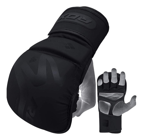 Rdx Mma - Guantes Hibridos Sparring, Cuero Maya Hide, Palma 