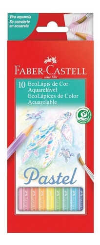 Lápis De Cor Aquarelável Ecolápis 10 Cor Pastel Fabercastell