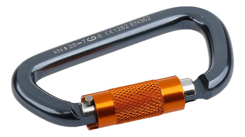 28kn D Carabiner Aluminio Auto Bloqueo Alpinismo Escalada -